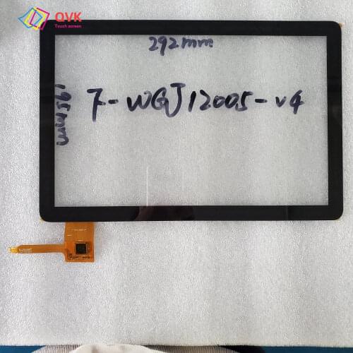 Black touch screen P/N F-WGJ12005-V4 Capacitive touch screen panel repair and replacement parts free shipping