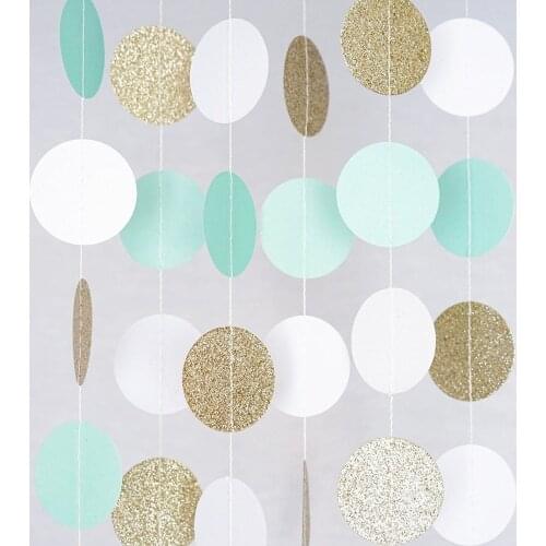 10 ft Circle Party Garland Backdrop for Wedding Birthday Anniversary Showers Events Festival Confetti Garland Party Banner