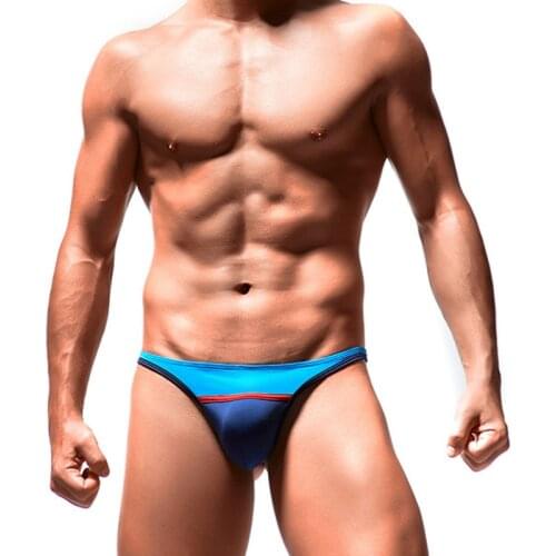 Contrast Color Jockstrap Gay Men Underwear Male Thong Sexy Ice Silk G String Jock Strap Mens Underware Thin Sissy Lingerie