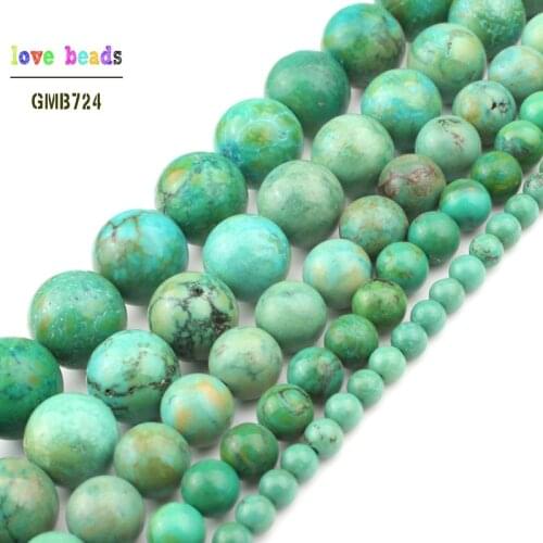 4mm 6mm 8mm 10mm 12mm Phoenix Turquoises Stone Beads for Jewelry Making 15 Inch DIY Bracelets for Women