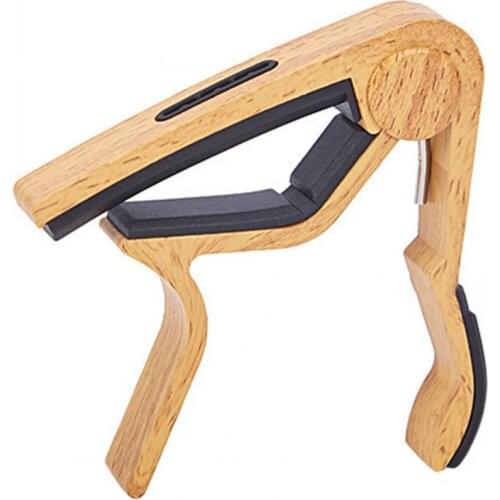 3 in 1 Guitar Capo Wood Grain Multifunction Aluminium Alloy with Pin Puller Pick Holder Portable Capo for Electric Guitars