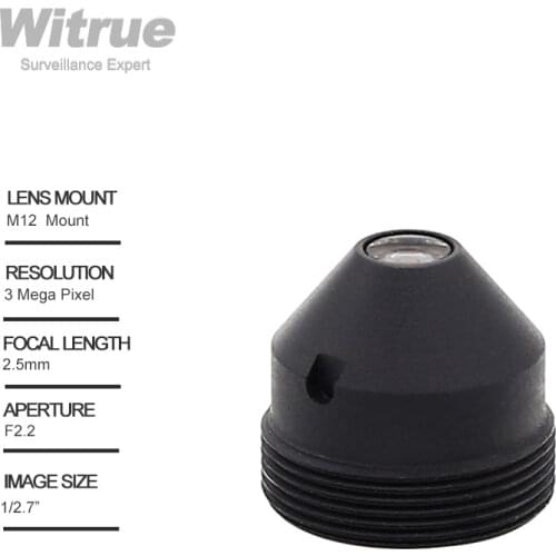 HD 3Mega pixel Pinhole Lens 2.5MM 1/2.7" F2.2 M12 Mountfor Surveillance Security Camera