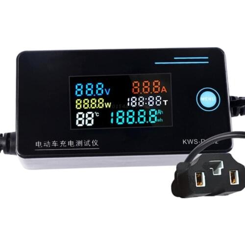 Q81C 4-120V Lithium Battery Capacity Indicator Detector Voltmeter Voltage Compatible with Electric Motorcycle Scooter