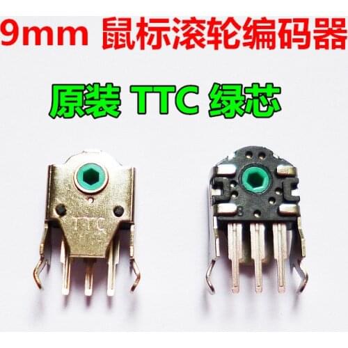 2pcs 9mm green core mouse wheel encoder TTC encoder for logiteche G403 G603 G703