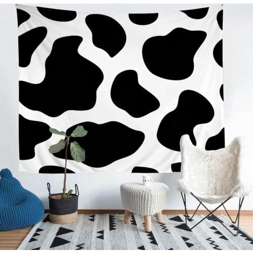 Cow Texture Printed Living Room Decoration Wall Hanging Tapestry Yoga Mat Rug Home Decor Art