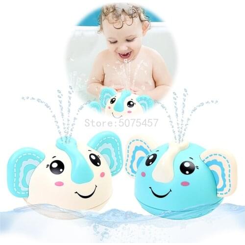 Creative Baby Bath Toys Spray Water Shower Swim Pool Bathing Toys for Kids Electric Elephant Ball with Light Music Children Gift