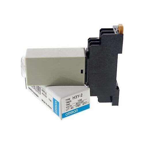 Max 10M 110VAC H3Y-2 Power On 3A Time Delay Relay Solid-State DPDT Socket