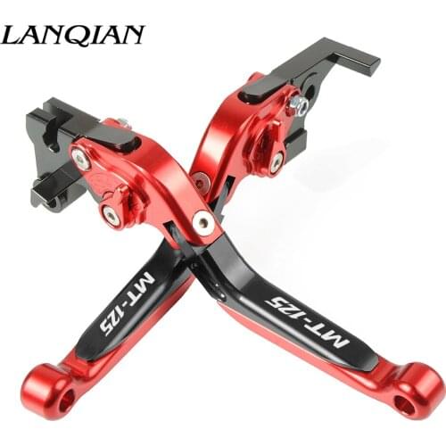 Motorcycle Accessories CNC Adjustable Brake Clutch Levers With LOGO For YAMAHA MT125 MT 125 MT-125 2014 2015 2016 2017 2018