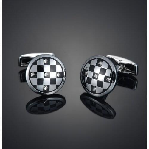 High Quality Mens Classic Initial Cufflinks Round Cufflink Formal Business Wedding Shirts Jewelry Gift French Shirts Sleeves