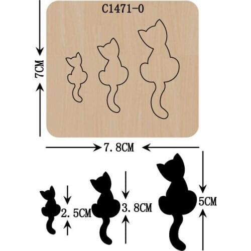 New cat Wooden die Scrapbooking C1471-0 Cutting Dies