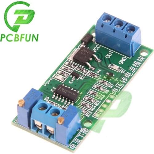 0-2.5V/3.3V/5V/10/15V/24V to 0-20mA 4-20mA Current Signals Transmission Converter 7-30V DC Voltage to Current Transmitter Module