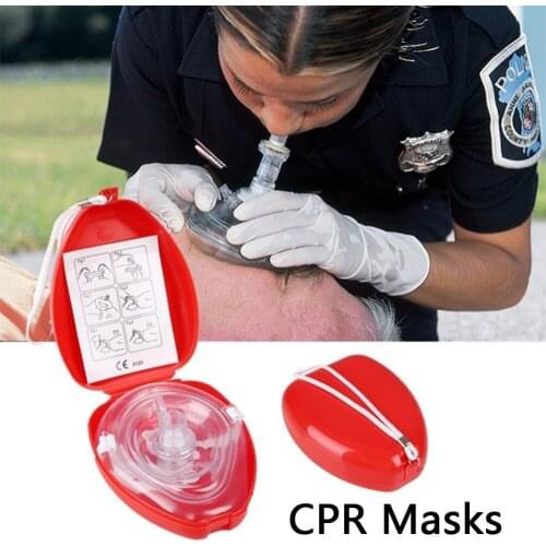 Professional First Aid CPR Breathing Mask Protect Rescuers Artificial Respiration Reuseable With One-way Valve Tools