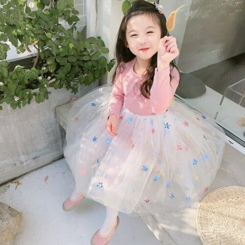 Chiffon Princess Girls Tutu Dress 2021summer Autumn New Children Clothing Birthday Party Photograph Little Girl Princess Dress