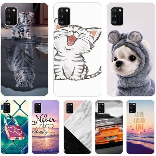 Silicon case for Samsung Galaxy A31 A41 TPU Soft Silicone Phone Bag Cover Cases A50 A20 A30 A50S A30S Colorful Flower Rose Peony