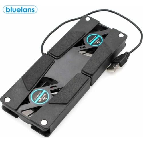 USB Foldable Folding Dual Fan Pad Cooling Cooler Cool Pad for Laptop Notebook