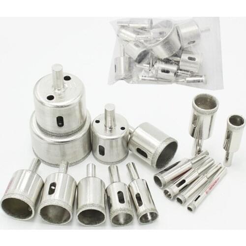 8pcs 6mm-20mm Diamond Coated Drill Bit Tile Marble Glass Ceramic Hole Saw Drilling Bits For Power Tools