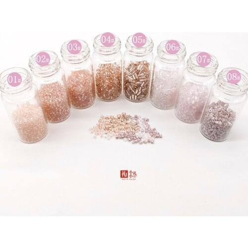 Nude 12g high quality embroidery beads handmade diy French three-dimensional woven loose beads rice beads materials