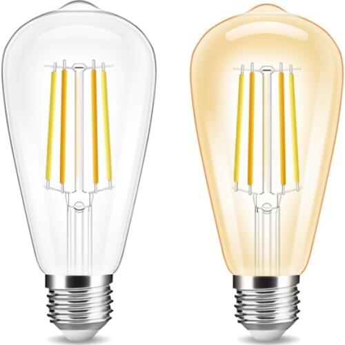 GLEDOPTO Zigbee Pro Smart Retro Light Bulb E27 Lamp Bombilla Decoracion Vintage 7W CCT Alexa Google Home Homekit Compatible