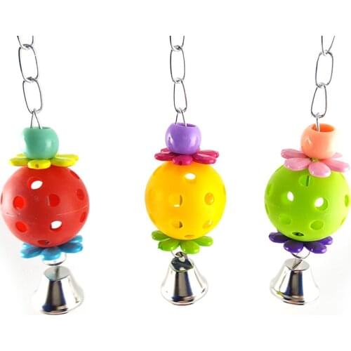 Small And Medium Parrot Toy Egg Bell Ball Hanging Parrot Toy Ball Natural Eco-friendly Pet Bird Hamster Toys Pet Supplies