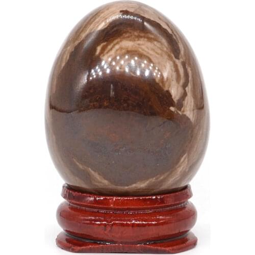 34*44MM Chocolate Jasper Egg Natural Gemstone Crystal Mineral Healing Ball Home decoration accessory Kegel Massage Yoni Egg