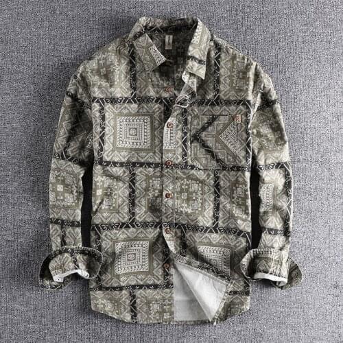 YURUNXIANG Men's Cotton Shirts