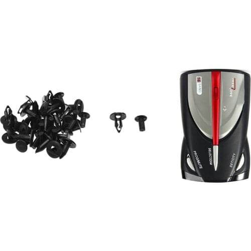 20 Pcs 8mm Hole Plastic Push Screw Rivet with 16-Band Car Speed Gps Voice Alert Radar Detector