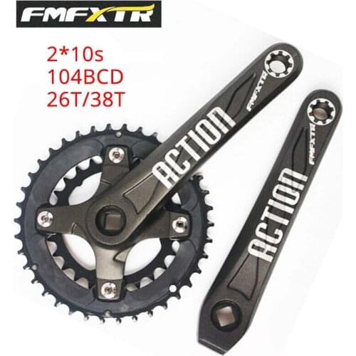 FMFXTR 64/104BCD Crankset MTB 170mm Bicycle Crank 26T 38T Aluminum Alloy Bike Chainring 2*10s Mountain Road Cycling Accessories