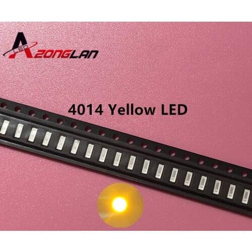 1000pcs Free shipping 4014 smd led yellow Surface Mounted .4.0*1.4mm light emitting diode 0.2w chip led