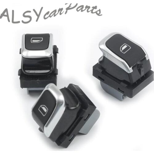 3Pcs Chrome Master Window Lifter Switch Control Button For Audi A1 2001-2014 Q3 2012-2018 4G0 959 855