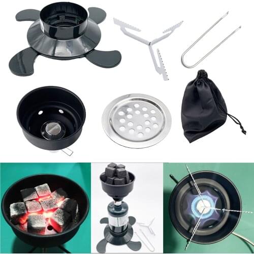 3 in 1 Camping Stove Butane Gas Stove Barbecue Charcoal Stove