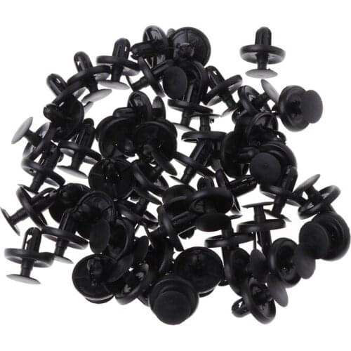 50 Pcs Black Car Door Fender Trunk Fastener Panel Clips Rivet For Toyota Camry Reiz Rav4