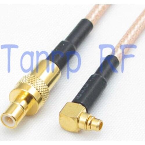8in MMCX male right angle to SMB male plug RF adapter connector 20CM Pigtail coaxial jumper cable RG316 extension cord