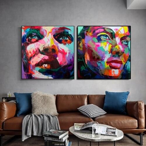 Abstract Graffiti Portrait Art Canvas Painting Colorful Women Posters and Print Wall Art Picture for Living Room Home Decoration