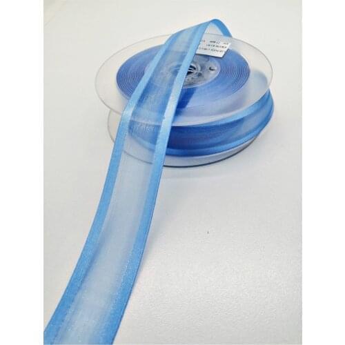 Blue Organza Satin Ribbon 2,5 Cm 1 Metre