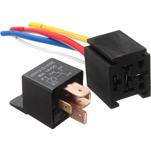 Mayitr Waterproof Black Car Relay 12V 80A 5Pin DC AMP SPDT Relay + Practical Socket Car Starter Auto Relay Universal