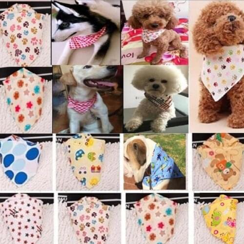 360pcs/lot 2017 New design Mix 60 Colors Adjustable New Dog Puppy Pet bandanas 100%Cotton Pet tie size S M Y50-1