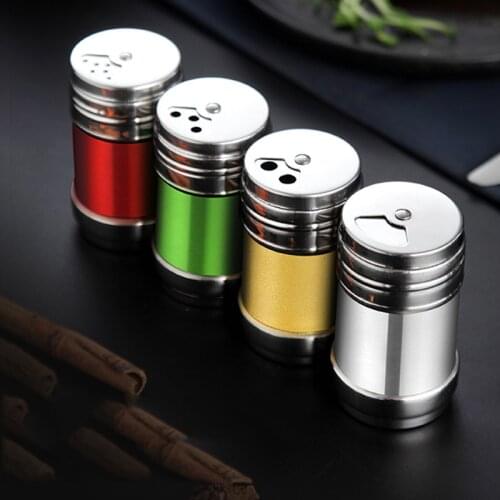Spice jars Stainless steel seasoning jar set with stickers and pen salt shaker spice pepper shaker barbecue Sprinkle salt BBQ