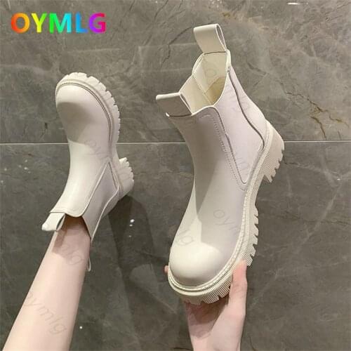 Martin boots female British style 2020 new autumn and winter single boots tide ins thick-soled mid-tube Chelsea short boots