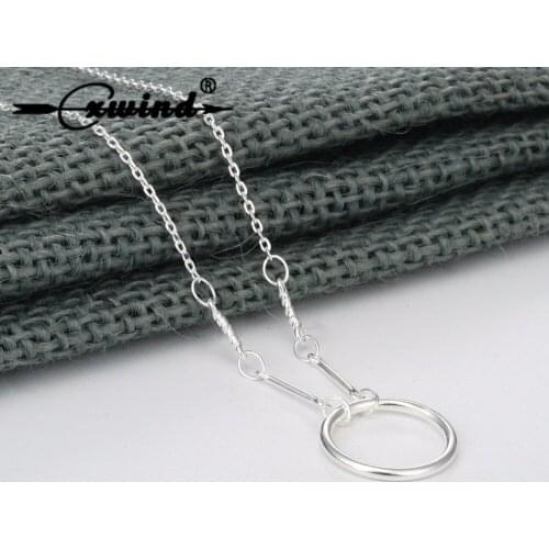 Cxwind Smooth Forever Circle Pendant Necklaces Jewelry for Women Charm Chain Geometric Karma Rounds Choker Necklace bijoux femme