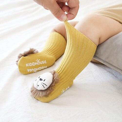 Baby Socks Cartoon Anti-Slip Newborn Rattle Socks Cute Autumn Floor Cotton Socks Warm Boots For Boys Girls Infants