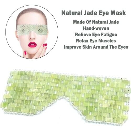 DropShipping And Wholesale High Quality 100% Natural Jade Eye Mask Eye & Face Beauty Jade Eye Mask Skin Care Tools With Box