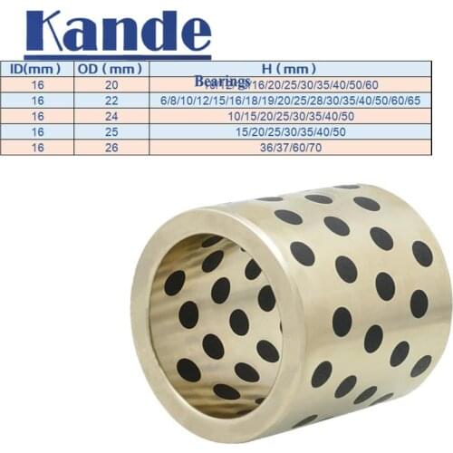 2Pcs JDB 16mmx20mm 16mmx22mm 15mmx24mm MPBZ linear graphite copper set bearing copper bushing oil self-lubricating MPBZU bearing