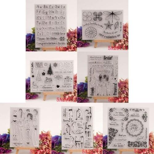 Cute Cat Silicone Clear Stamp Seal DIY Scrapbook Embossing Album Decor Craft Art