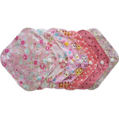 1pc Washable Women Menstrual Pad Sanitary Napkin Pads Reusable Panty Liner Cloth Waterproof Cotton Period Pad Feminine Hygiene