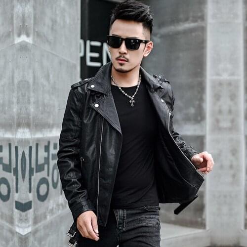 100 Real Sheepskin Coat Men Autumn Spring Jacket Man Clothes 2020 Streetwear Moto Biker Genuine Leather Jacket Outwear 15