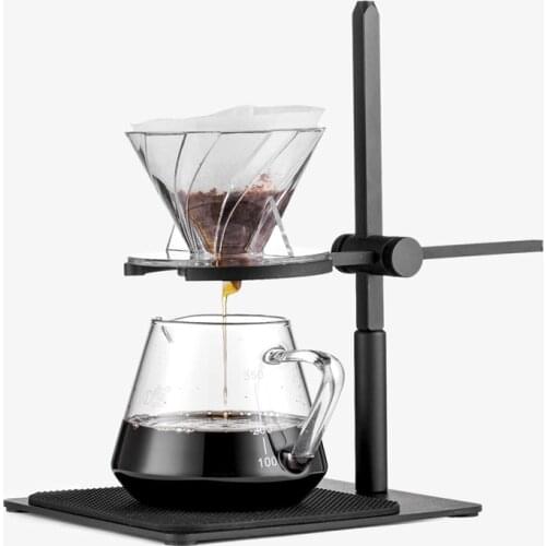 Hand brewed coffee filter set with V60 Glass Coffee pot hand brewing pots coffee pour over coffee kettle pot dripper stand cup