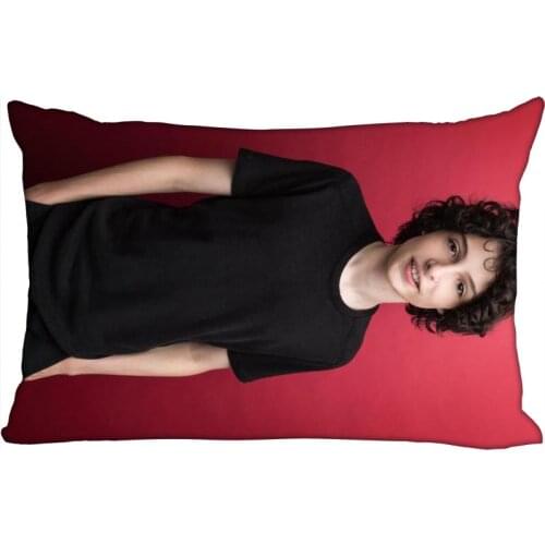 Custom Pillowcase Cover Finn Wolfhard Rectangle Zipper Pillow Cover Satin Fabric Pillowcase 40x60cm45X75cm50X75cm(Two sides)