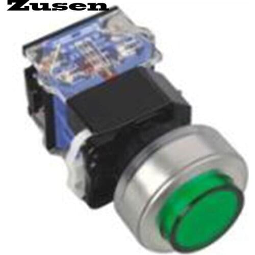Zusen 30mm LA38-11GNZS/30 high head plastic quick installation way push button switch lathing