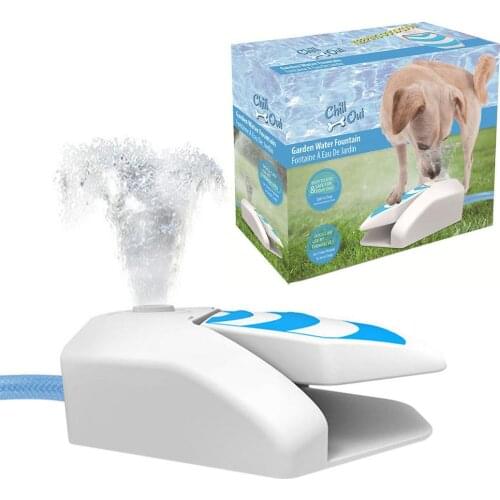 New Dog Water Drinking Fountain Electric Automatic Water Feeder Dispenser Container Water Step-On Pet Outdoor Fountain For Dogs
