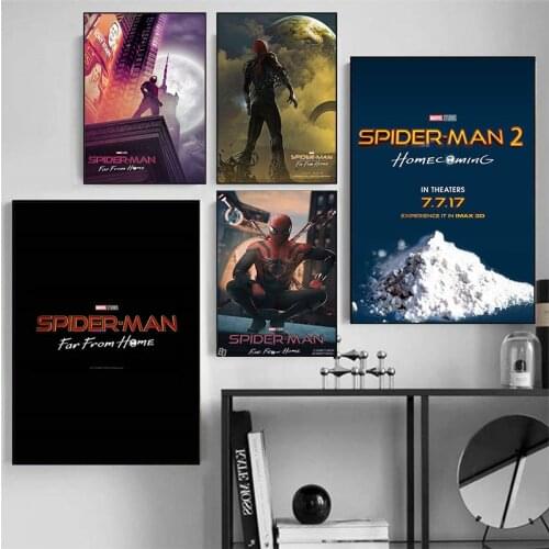Marvel Avengers Superhero Canvas Painting Spiderman Posters and Prints Wall Art Picture for Living Nursery Room Home Decoration